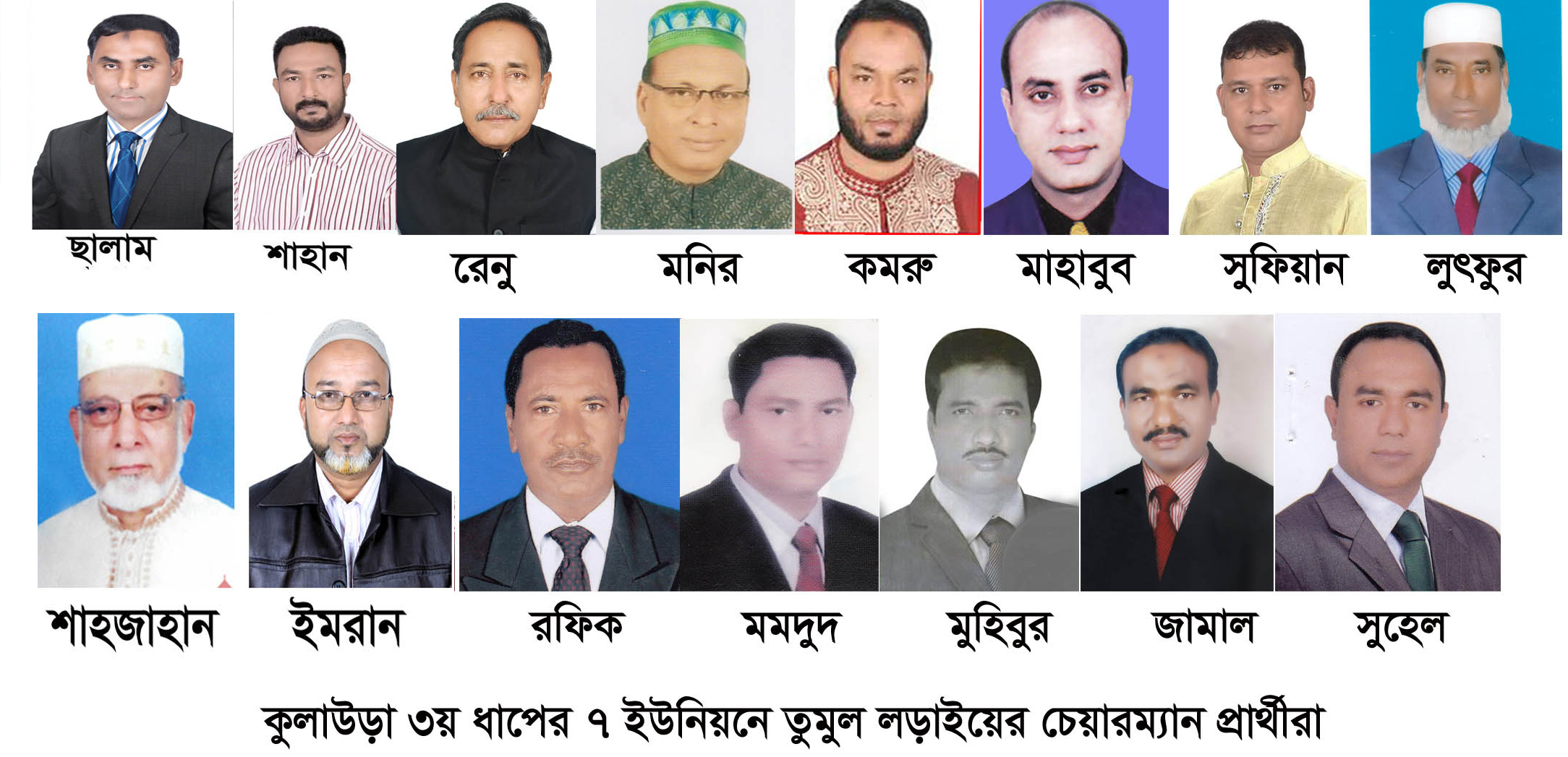 কুলাউড়ার ৭ ইউনিয়নে বিদ্রোহীদের সাথে নৌকা আর ধানের শীষের লড়াই হবে আজ