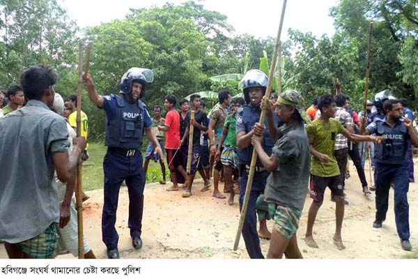 হবিগঞ্জে নির্বাচনে জয়ী এবং পরাজিত প্রার্থীর লোকজনের দফায় দফায় সংঘর্ষ: পুলিশসহ আহত ৫০
