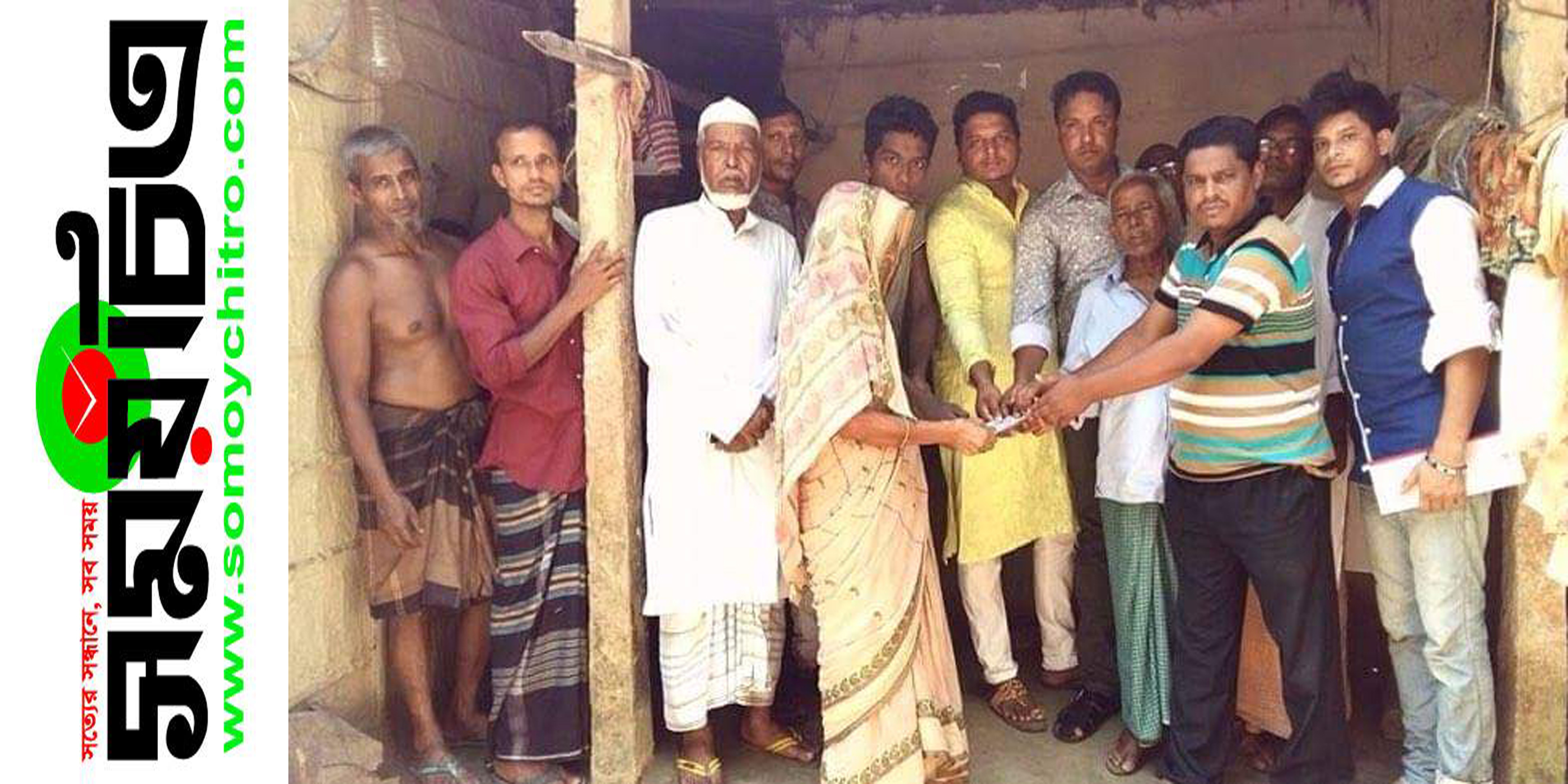 বড়লেখায় ক্যান্সার আক্রান্ত স্কুল ছাত্রীর সাহায্যে  কাতার প্রবাসী জুবেল 