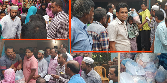 বড়লেখা চান্দগ্রামে প্রবাসীদের অর্থায়নে রমজানের খাদ্য সামগ্রী বিতরণ