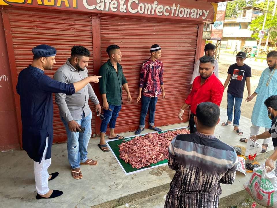 বিয়ানীবাজারে ‘শিশুদের জন্য আমরা’র উদ্যোগে কুরবানি ভাগাভাগি সম্পন্ন