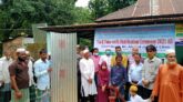 বড়লেখায় প্রবাসীর উদ্যোগে ঢেউটিন ও টিউবওয়েল বিতরণ