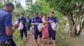 বন্যায় ক্ষতিগ্রস্ত পরিবারের পাশে বিয়ানীবাজার থানা পুলিশ