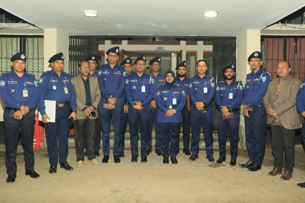 ‎হবিগঞ্জে ৯ পুলিশ কর্মকর্তাকে বিদায় সংবর্ধনা