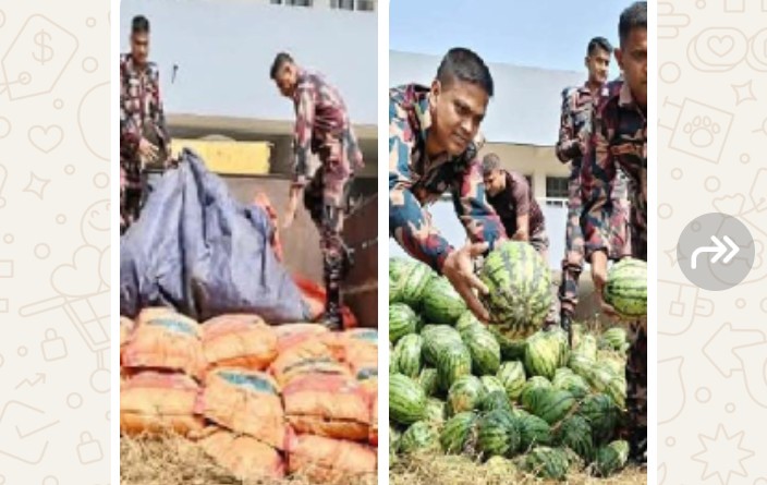 ‎হবিগঞ্জে তরমুজ ট্রাকে মিলল ১৬ লাখ টাকার ভারতীয় জিরা ট্রাক ও তরমুজ জব্দ