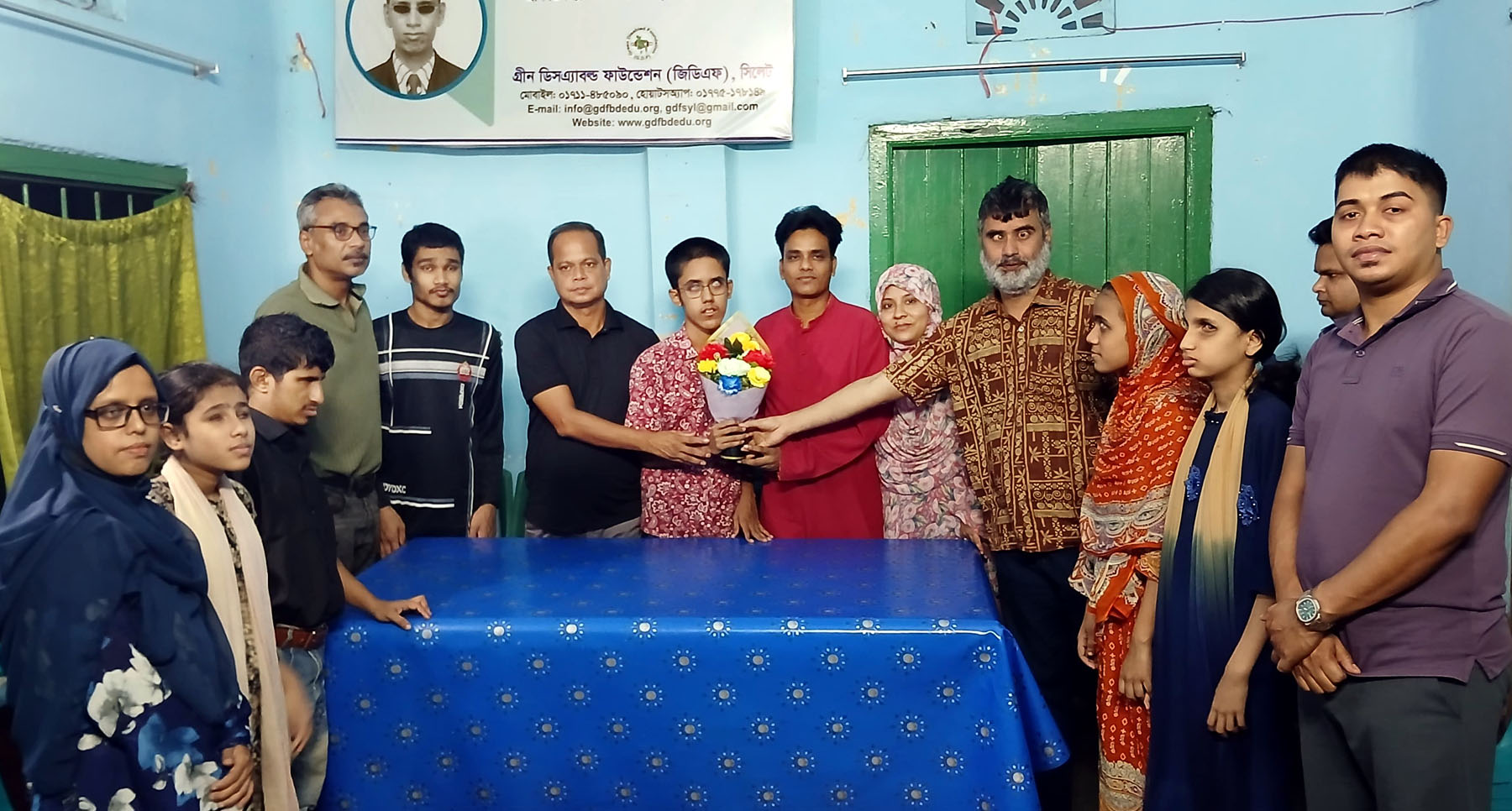 জিডিএফ-ডিকেফ দৃষ্টি প্রতিবন্ধী বিদ্যালয়ের সাবেক শিক্ষার্থী ওয়াসিফুরকে সংবর্ধনা প্রদান