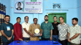 বিশ্ব মানবধর্ম বিকাশ পরিষদের সভাপতি নিহার রঞ্জন দেবনাথকে জিডিএফ’র সংবর্ধনা