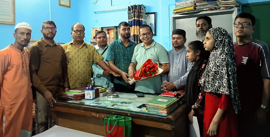 সিলেটে জিডিএফ ডিকেফ দৃষ্টি প্রতিবন্ধী বিদ্যালয় পরিদর্শনে এমদাদ হোসেন চৌধুরী